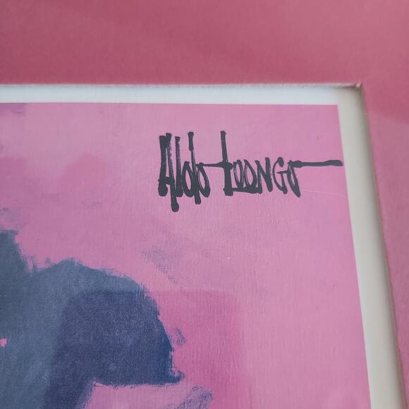 Aldo Luongo 1976 Numbered Lithograph 5X7 “Friendship is Called Eva” boy girl art - Picture 5 of 12